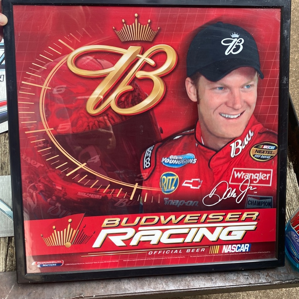 Nascar Dale Earnhardt Jr. No. 8 Budweiser Car Illuminated Bar Sign
